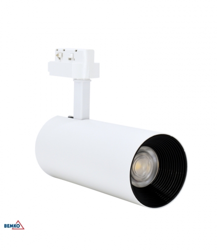 SPOT COB VERKO BIAŁY 1-FAZOWY 24W 3000K 1920LM 24° BEMKO C40-VRK-1F-024WH-3K