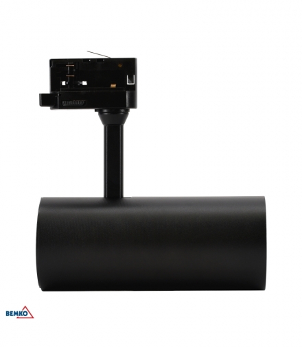 SPOT COB VERKO CZARNY 3-FAZOWY 30W 3000K 2400LM 36° BEMKO C40-VRK-3F-030BL-3K