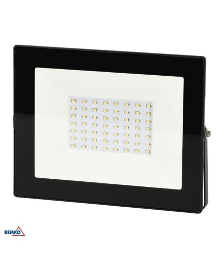 NAŚWIETLACZ LED SMD KASTEL 50W 4000K 4000LM IP65 CZARNY BEMKO C64-LFK-050BL-4K