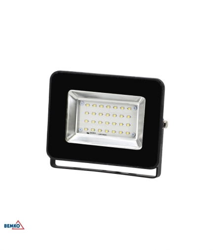 NAŚWIETLACZ LED SMD LOFOT 20W 6000K 1800LM IP65 CZARNY BEMKO C65-LFS-020BL-6K