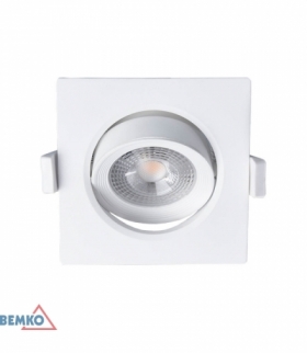 DOWNLIGHT LED ALIS 6W 4000K 520LM IP40 KWADRAT Z REG. BIAŁA BEMKO C70-DLA-AS-064-WH