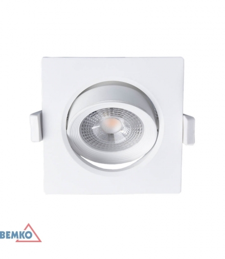 DOWNLIGHT LED ALIS 6W 4000K 520LM IP40 KWADRAT Z REG. BIAŁA BEMKO C70-DLA-AS-064-WH