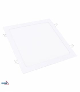 DOWNLIGHT LED BOLED 24W 3000K 1650LM IP20 KWADRAT BIAŁY BEMKO C70-DLB-S-240-3K