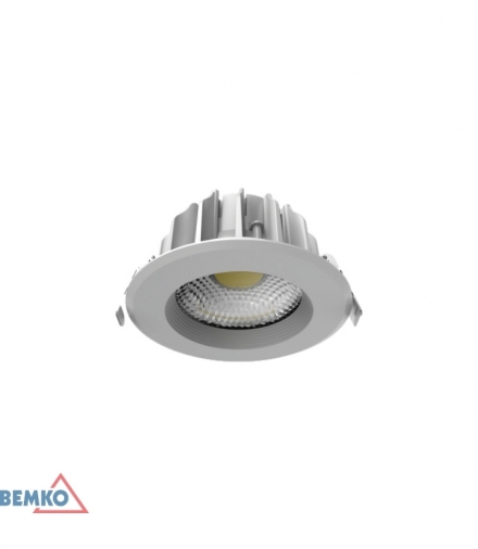 DOWNLIGHT LED FALED 10W 4000K 700LM IP40 OKRĄGŁY BIAŁY BEMKO C70-DLF-100-4K