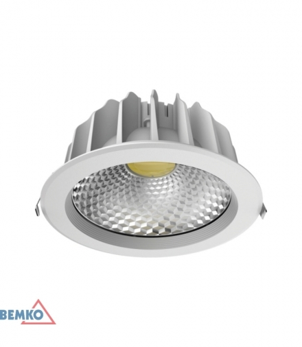 DOWNLIGHT LED FALED 30W 4000K 2250LM IP40 OKRĄGŁY BIAŁY BEMKO C70-DLF-300-4K