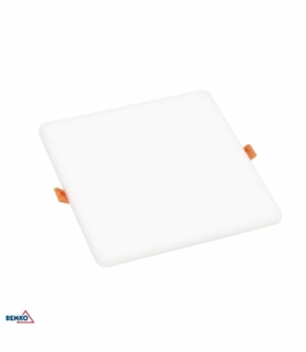 DOWNLIGHT LED WALED 18W 4000K 1550LM IP66/IP20 PF0.9 185x185x20MM KWADRAT BIAŁY BEMKO C70-DLW-S185-180-4K-WH