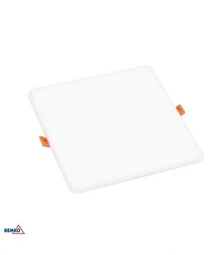 DOWNLIGHT LED WALED 18W 4000K 1550LM IP66/IP20 PF0.9 185x185x20MM KWADRAT BIAŁY BEMKO C70-DLW-S185-180-4K-WH