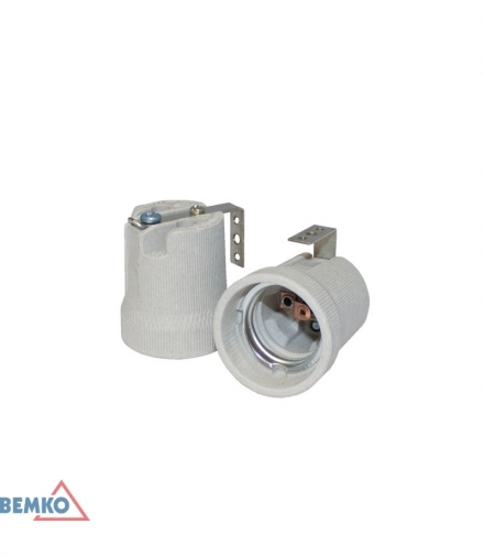 OPRAWKA CERAMICZNA E27 Z UCHWYTEM U BEMKO E15-E27-F519U