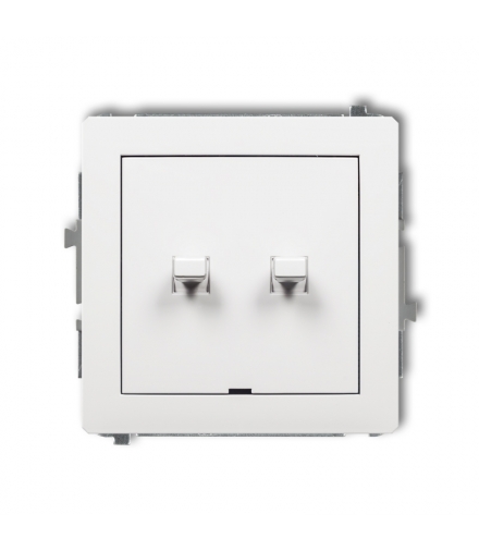 DECO Mechanizm łącznika jednobieg. ze schodowym styl amerykański 2 klawisze bez piktogramów, wspólne zas. Karlik DWPUS-10.11