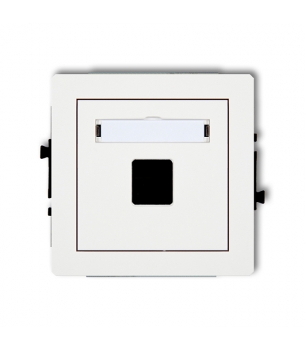 DECO Mechanizm gniazda multimedialnego pojedynczego bez modułu (standard Keystone) Karlik DGM-1P