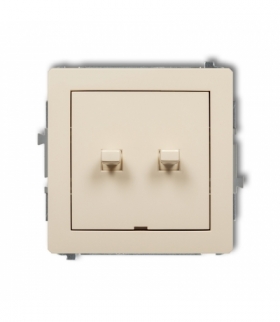 DECO Mechanizm łącznika podwójnego schodowego w stylu amerykańskim (dwa klawisze bez piktogramów) Karlik 1DWPUS-33.1