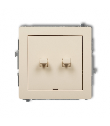 DECO Mechanizm łącznika podwójnego schodowego w stylu amerykańskim (dwa klawisze bez piktogramów) Karlik 1DWPUS-33.1