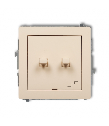 DECO Mechanizm łącznika jednobiegunowego ze schodowym (osobne zasilanie) w stylu amerykańskim Karlik 1DWPUS-10.2