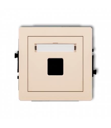 DECO Mechanizm gniazda multimedialnego pojedynczego bez modułu (standard Keystone) Karlik 1DGM-1P