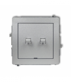 DECO Mechanizm łącznika podwójnego schodowego w stylu amerykańskim (dwa klawisze bez piktogramów) Karlik 7DWPUS-33.1