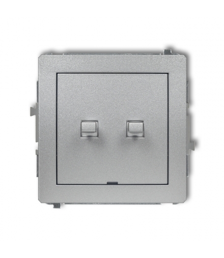 DECO Mechanizm łącznika jednobieg. ze schodowym styl amerykański 2 klawisze bez piktogramów, wspólne zas. Karlik 7DWPUS-10.11