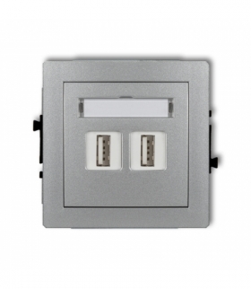 DECO Mechanizm gniazda podwójnego 2xUSB A-A 3.0 Karlik 7DGUSB-6