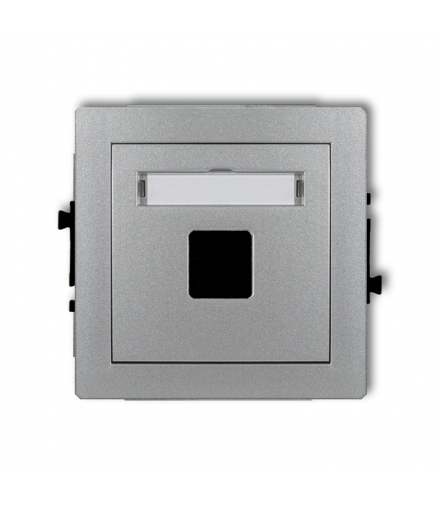 DECO Mechanizm gniazda multimedialnego pojedynczego bez modułu (standard Keystone) Karlik 7DGM-1P