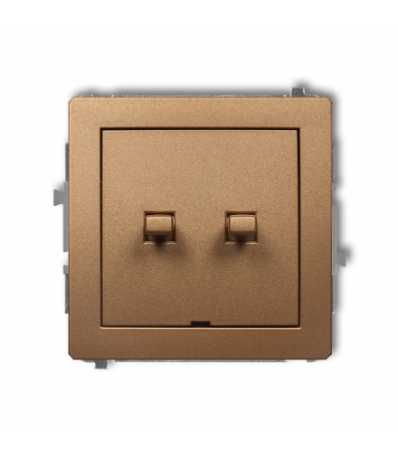 DECO Mechanizm łącznika podwójnego schodowego w stylu amerykańskim (dwa klawisze bez piktogramów) Karlik 8DWPUS-33.1