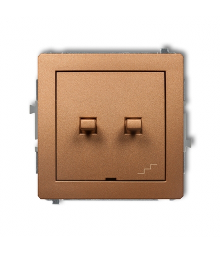 DECO Mechanizm łącznika jednobiegunowego ze schodowym (osobne zasilanie) w stylu amerykańskim Karlik 8DWPUS-10.2