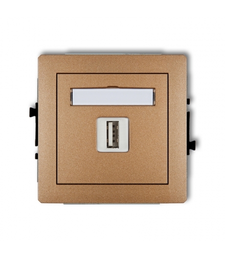 DECO Mechanizm gniazda pojedynczego USB A-A 3.0 Karlik 8DGUSB-5