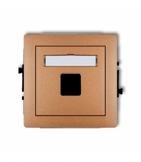 DECO Mechanizm gniazda multimedialnego pojedynczego bez modułu (standard Keystone) Karlik 8DGM-1P