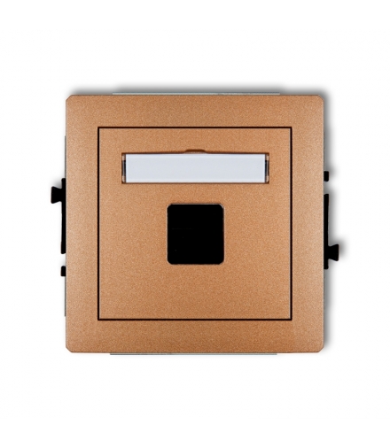 DECO Mechanizm gniazda multimedialnego pojedynczego bez modułu (standard Keystone) Karlik 8DGM-1P