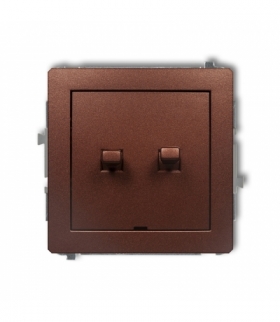 DECO Mechanizm łącznika podwójnego schodowego w stylu amerykańskim (dwa klawisze bez piktogramów) Karlik 9DWPUS-33.1