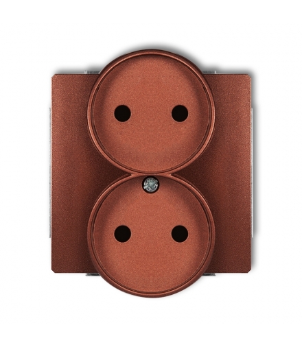 DECO Mechanizm gniazda podwojnego do ramki DECO Soft, bez uziemienia 2x2P (przesłony torów prądowych) Karlik 9DGPRSO-2p