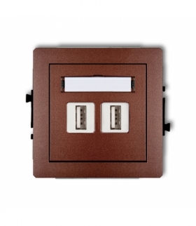 DECO Mechanizm gniazda podwójnego 2xUSB A-A 3.0 Karlik 9DGUSB-6