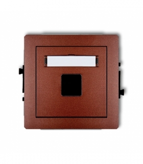 DECO Mechanizm gniazda multimedialnego pojedynczego bez modułu (standard Keystone) Karlik 9DGM-1P