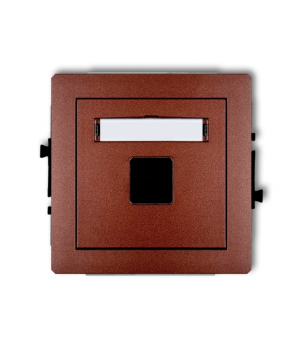 DECO Mechanizm gniazda multimedialnego pojedynczego bez modułu (standard Keystone) Karlik 9DGM-1P