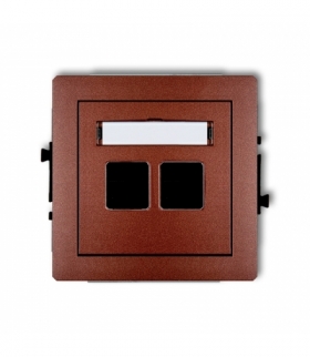 DECO Mechanizm gniazda multimedialnego podwójnego bez modułu (standard Keystone) Karlik 9DGM-2P