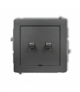 DECO Mechanizm łącznika podwójnego schodowego w stylu amerykańskim (dwa klawisze bez piktogramów) Karlik 11DWPUS-33.1