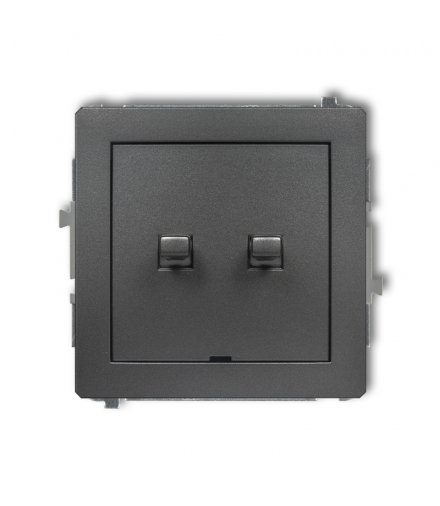 DECO Mechanizm łącznika jednobieg. ze schodowym styl amerykański 2 klawisze bez piktogramów, wspólne zas. Karlik 11DWPUS-10.11