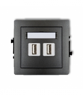 DECO Mechanizm gniazda podwójnego 2xUSB A-A 3.0 Karlik 11DGUSB-6