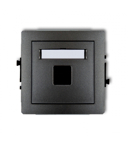 DECO Mechanizm gniazda multimedialnego pojedynczego bez modułu (standard Keystone) Karlik 11DGM-1P