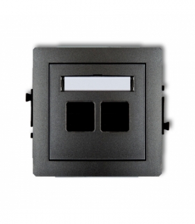 DECO Mechanizm gniazda multimedialnego podwójnego bez modułu (standard Keystone) Karlik 11DGM-2P