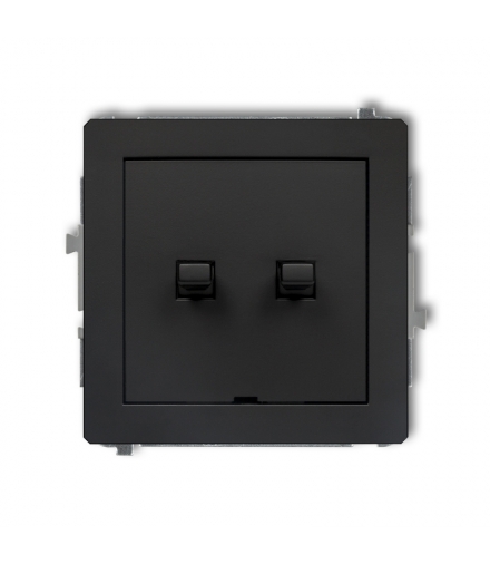 DECO Mechanizm łącznika podwójnego schodowego w stylu amerykańskim (dwa klawisze bez piktogramów) Karlik 12DWPUS-33.1