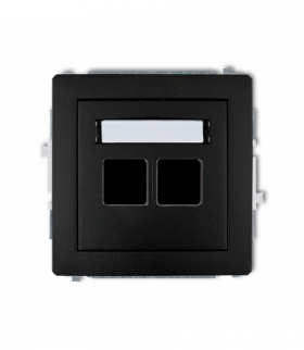DECO Mechanizm gniazda multimedialnego podwójnego bez modułu (standard Keystone) Karlik 12DGM-2P