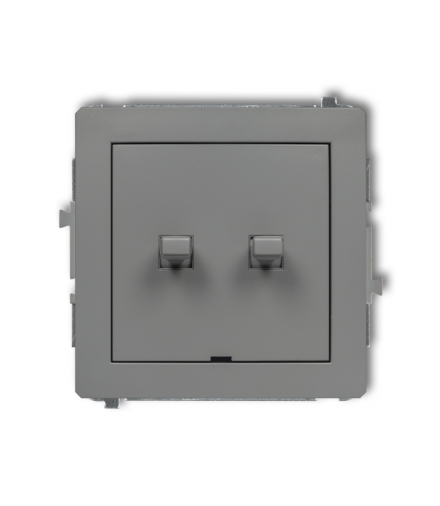 DECO Mechanizm łącznika podwójnego schodowego w stylu amerykańskim (dwa klawisze bez piktogramów) Karlik 27DWPUS-33.1