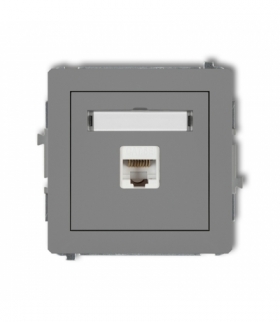 DECO Mechanizm gniazda komputerowego pojedynczego 1xRJ45, kat. 6, 8-stykowy Karlik 27DGK-3