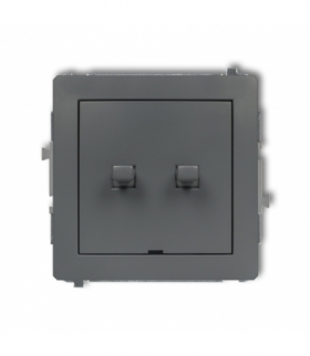 DECO Mechanizm łącznika podwójnego schodowego w stylu amerykańskim (dwa klawisze bez piktogramów) Karlik 28DWPUS-33.1