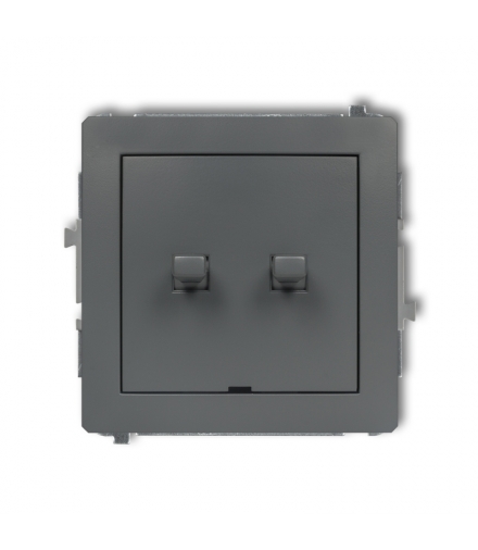 DECO Mechanizm łącznika podwójnego schodowego w stylu amerykańskim (dwa klawisze bez piktogramów) Karlik 28DWPUS-33.1