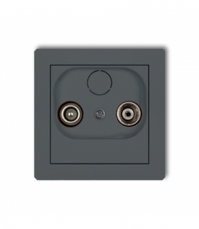 DECO Mechanizm gniazda abonenckiego RTV przelotowego 15dB Karlik 28DG15P