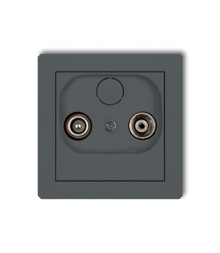 DECO Mechanizm gniazda abonenckiego RTV przelotowego 15dB Karlik 28DG15P