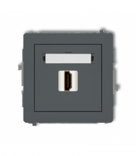 DECO Mechanizm gniazda pojedynczego HDMI 1.4 Grafitowy mat Karlik 28DHDMI-1