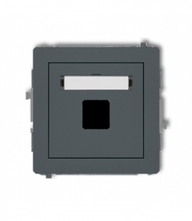 DECO Mechanizm gniazda multimedialnego pojedynczego bez modułu (standard Keystone) Karlik 28DGM-1P