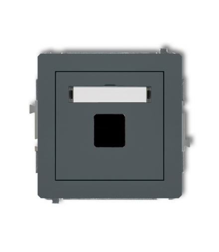 DECO Mechanizm gniazda multimedialnego pojedynczego bez modułu (standard Keystone) Karlik 28DGM-1P
