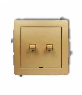 DECO Mechanizm łącznika podwójnego schodowego w stylu amerykańskim (dwa klawisze bez piktogramów) Karlik 29DWPUS-33.1